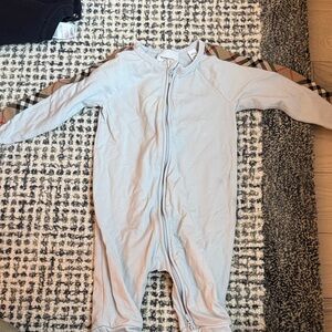 Burberry Light Blue One Piece with Checkered Accents